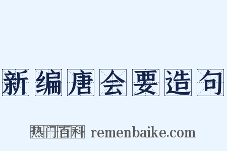 新编唐会要造句是什么意思的图片